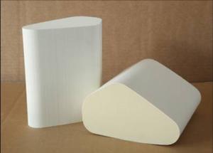 China Oval Honeycomb Ceramic Carrier White For Exhaust Gas Purification wholesale