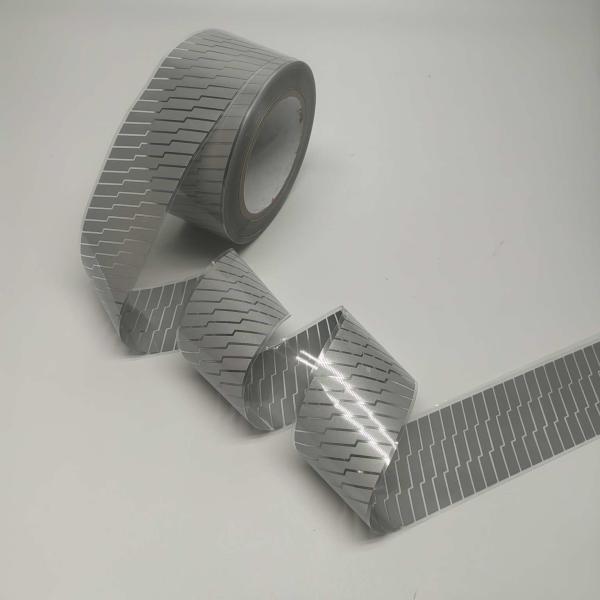 Silver Twill Stripes Reflective Heat Transfer Film Self Adhesive For Clothing