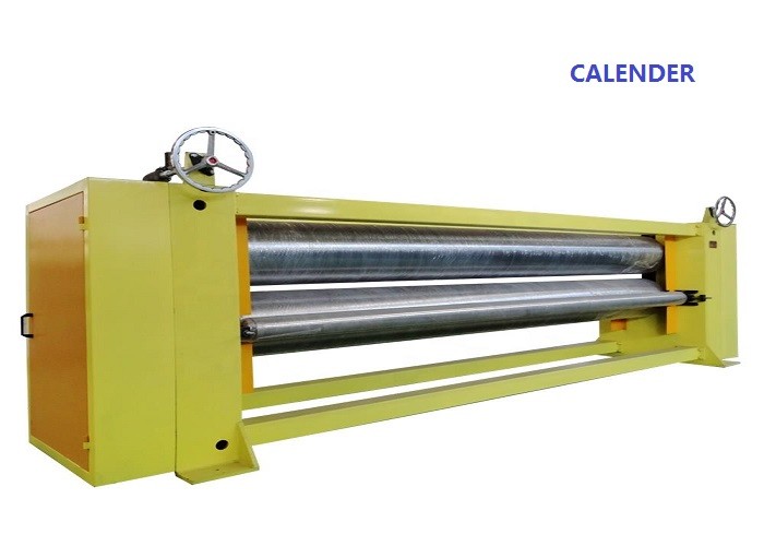 Electrical Heating Fabric Calender Machine Lightweight Sanitary Material Use