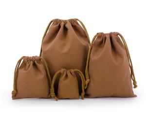 China 8oz Natural Unbleached Cotton Small Muslin Drawstring Bags 13x16cm wholesale