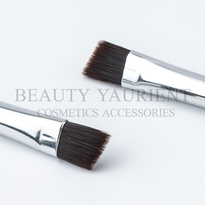 Privated Logo Compact Makeup Brush Plastic Handle Angled Eyeliner Brush 15g