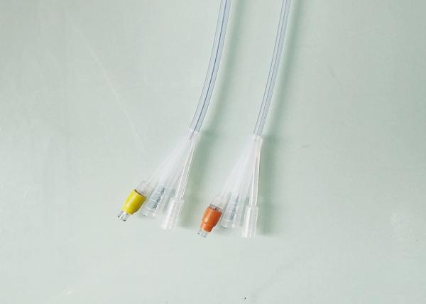 8 - 26 Fr Disposable Three Way Foley Catheter Medical Silicone Material 400mm