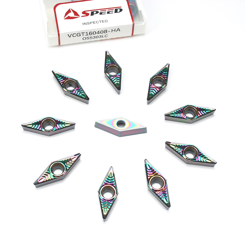 Polished DLC Coating CNC Carbide Insert VCGT1604/08 For Aluminum Metalworking
