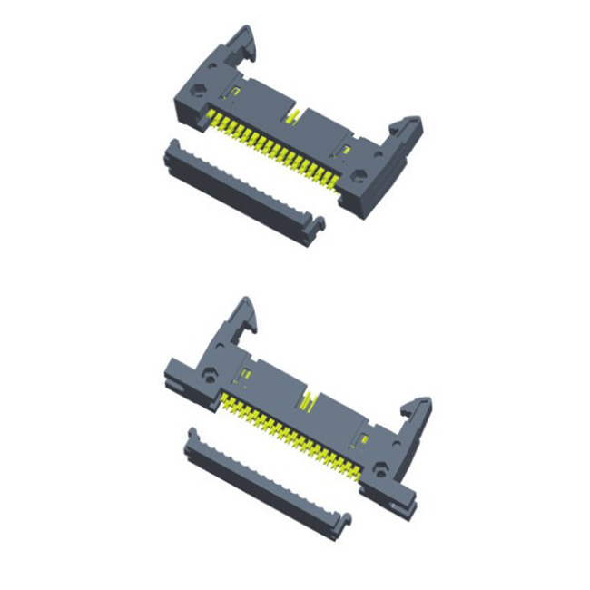 Durable IDC Type Connector With Mounting Ear , 2.54mm Pitch Ejector Header