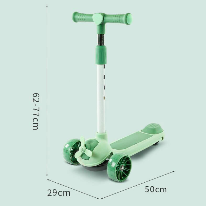 Unisex Foldable Scooter for Kids Ages 3-12 Adjustable Height 3 Kick Max Load 200 LBS