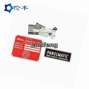 China Metal Sticker Aluminum Nameplate Pantone Blank Logo Die Punching wholesale