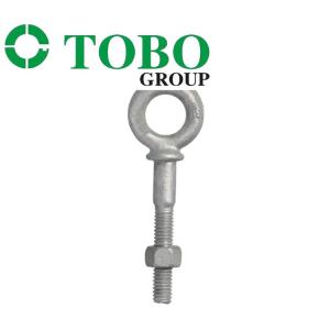 China Carbon Steel Zinc Plated Shoulder Nut Eye Bolts Hot Dip Galvanized Shoulder Eye Bolts Eye Screws With Hex Nut wholesale