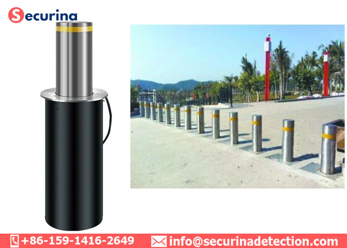 Parking Lot Automatic Road Security Bollards Time Adjustable Anti Terrorism