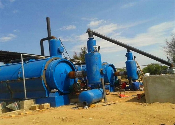 High Oil Yield Factory Price 10 Ton Per Day Waste Tyre Rubber Pyrolysis To Diesel Fuel Oil Plant