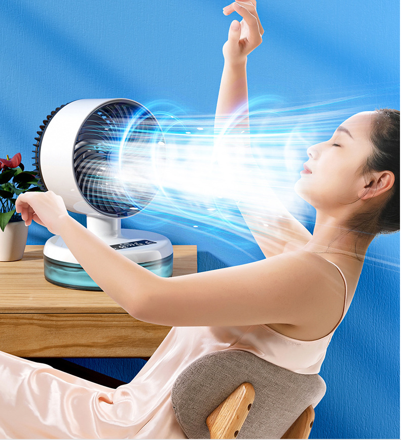 Household Mini Portable Air Conditioner with Spray Humidify and USB Water Cooling Fan