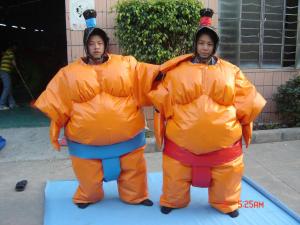 China Tarpaulin Inflatable Sumo Wrestling Suits Interactive Sport Games wholesale