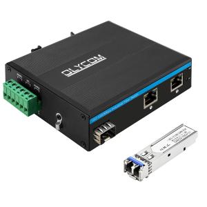 China 20KM 2 Port Network Industrial Gigabit Fiber Switch With 1 LC Connector Outdoor wholesale