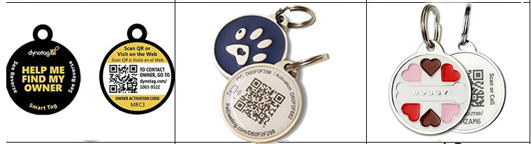 Blank Sides QR Code Pet Tag Round Shape Match With Microchip 15 Digits