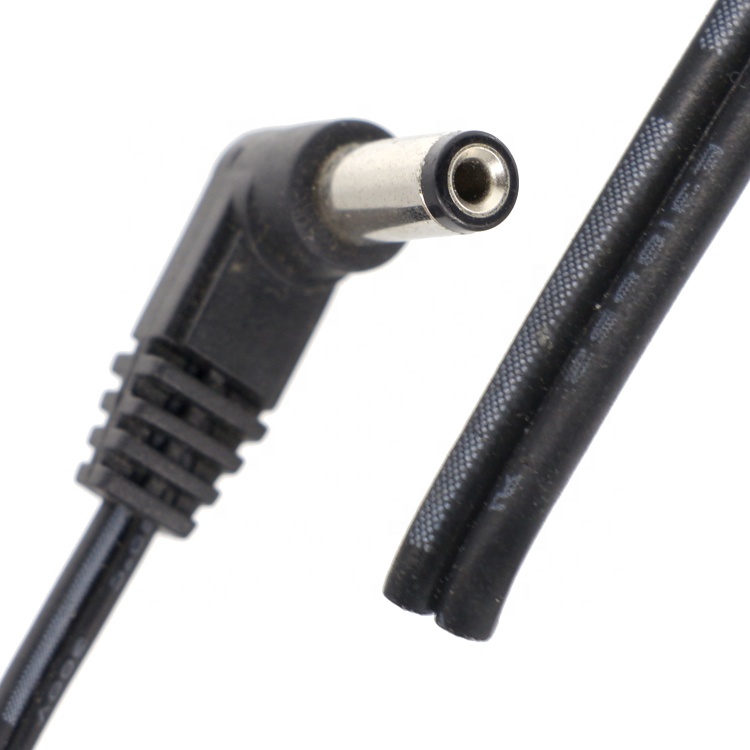 90 Degree Right Angle DC Barrel Jack 2.1x5.5mm Male Female to Free End Open Pigtail DC Power Cable