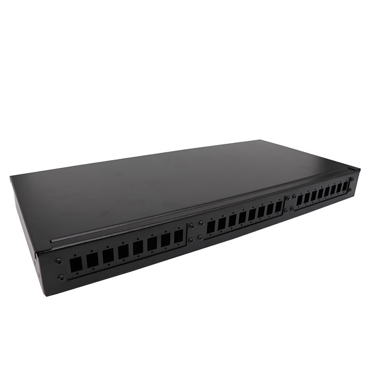 24 F Rack Mount Fiber Patch Panel Changeable Adapter Plate / Fiber Optic Termination Box