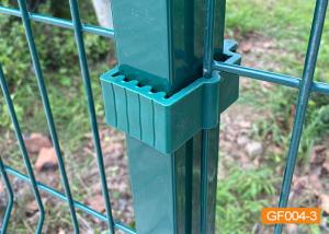 China Rectangle Post PE Coating 50*200mm Wire Mesh Security Fence wholesale
