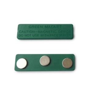 China Strong Holding Force Metal Plastic Magnetic Name Badge N35 Neodymium wholesale