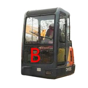 China DAEWOO DH55 Excavator Windshield Front Glass Tempered wholesale