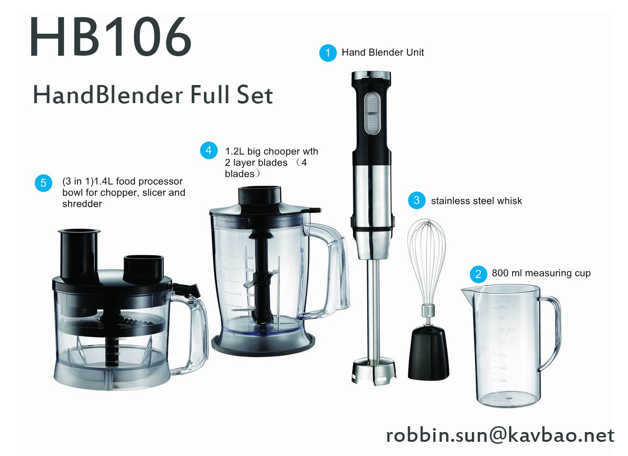 800w DC Motor HB106 Hand Blender Stick Blender Immersion Blender