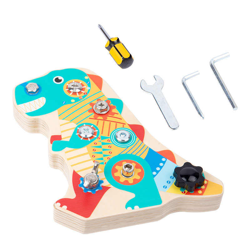 Kids Learning Fun Montessori Early Education Wooden Nut Disassembly and Assembly Tool