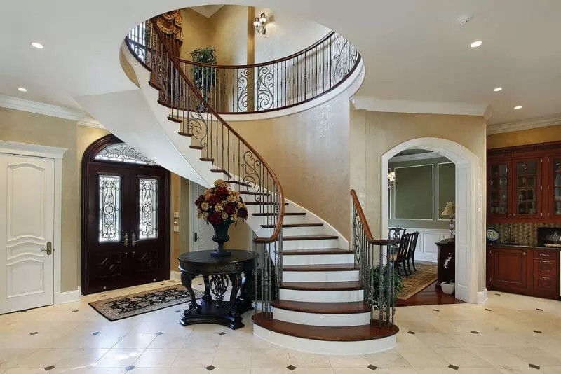 Wear Resistant Cast Iron Stair Railing Rustproof For Outdoor / Indoor Stairs