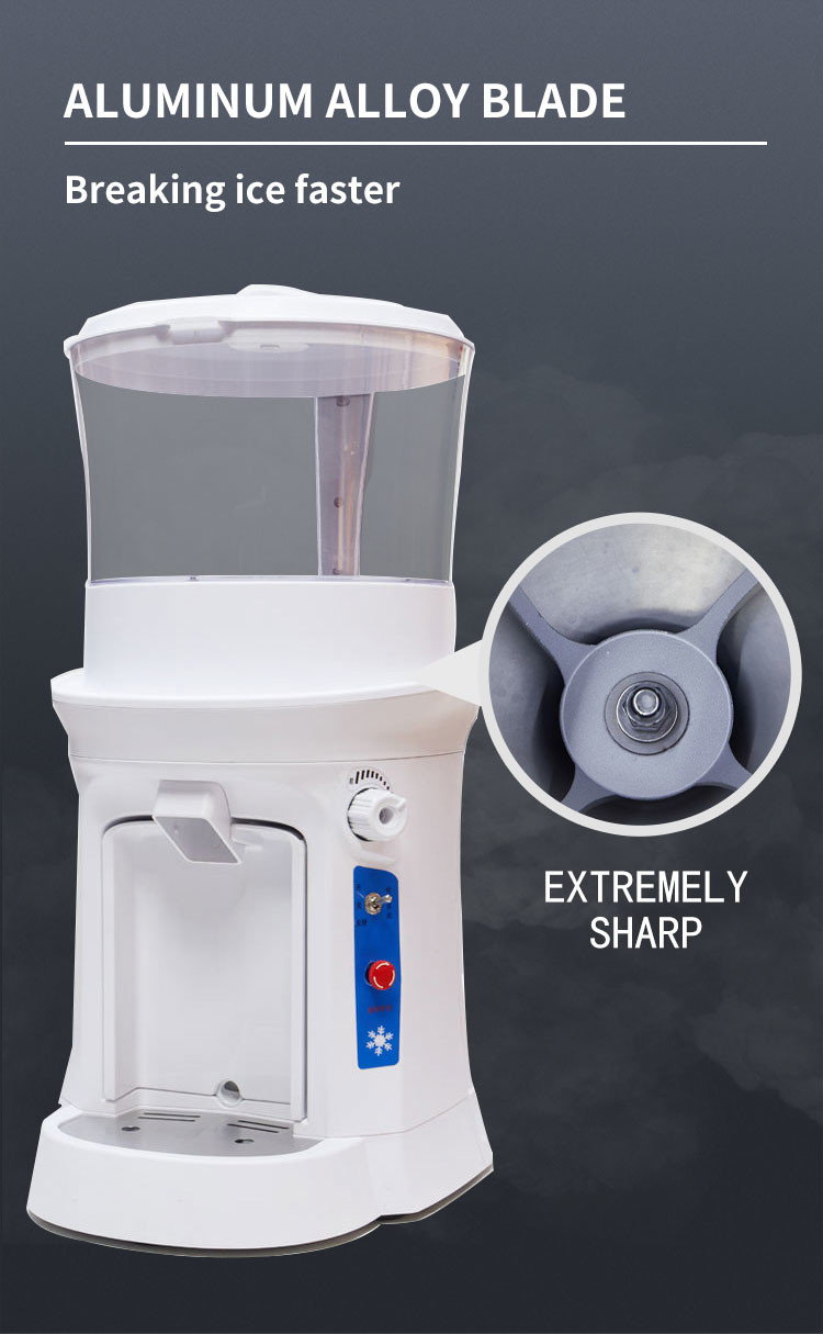 320RPM Ice Cube Ice Shaver Machine 400W Hopper Electric Shaver 680kgs Per Hour