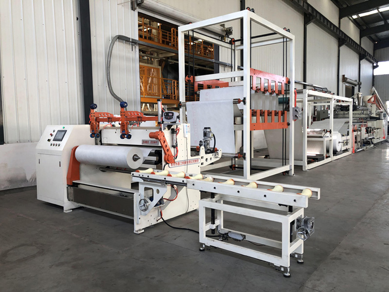 Electrical Control Winding Machine For PE Sheet Fabric Carpet And Turf Coiling System