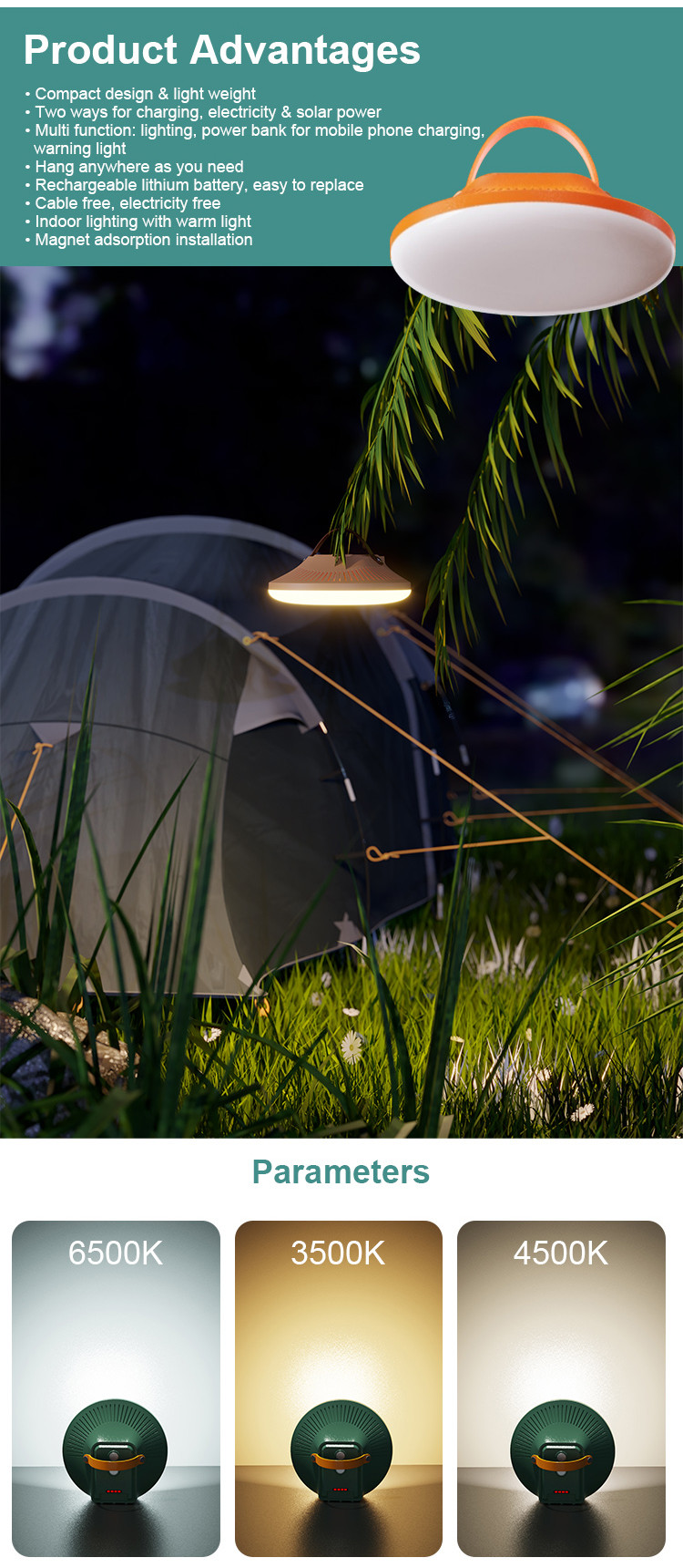 Electricity Charging Outdoor Solar Lamp IP66 Waterproof Energy LED Solar Lights