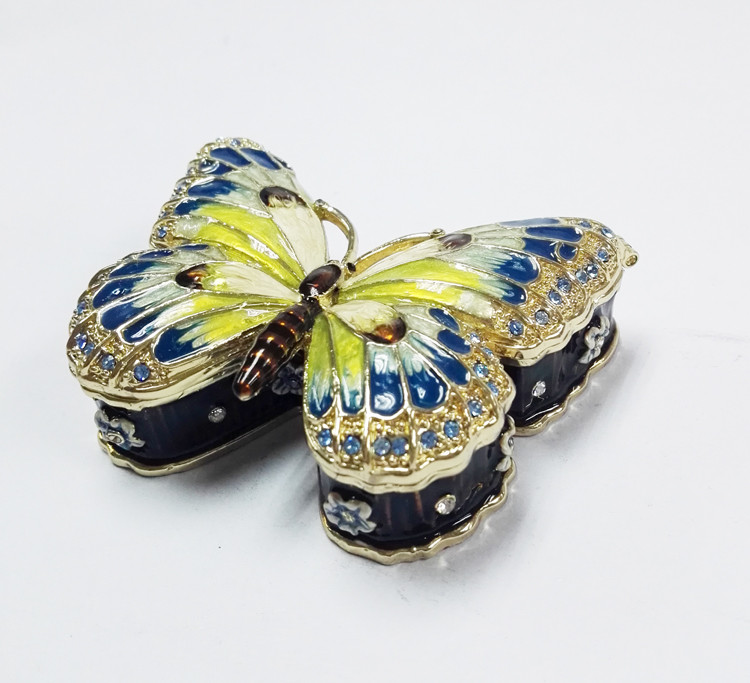Cute butterfly shape custom portable nice hot sale jewelry box
