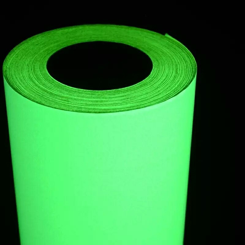 Cuttable PET Type /Printable PVC type Photoluminescent Safety Signs Luminescent Vinyl Film