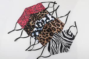 China Custom trendy Leopard fabric cotton PM2.5 Face Mask,many colors for option wholesale