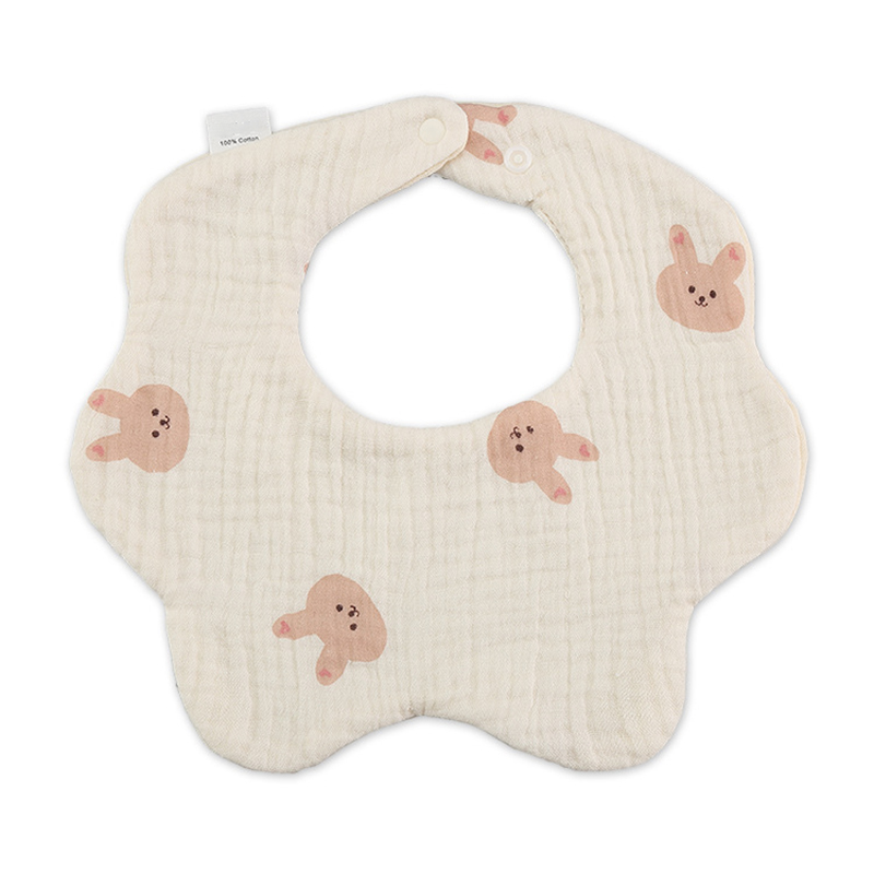 Muslin fabric Wholesale Customized Printed Feeding Cotton Fabric Baby Bibs