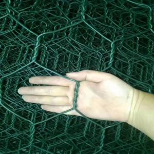 China Green Color 60x80mm 2.0mm Dia Pvc Coated Gabion Baskets wholesale