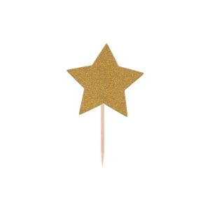 China Wedding Dessert Birthday PE Star Cupcake Toppers wholesale