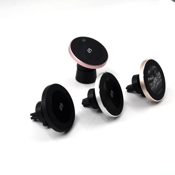 Magnetic Suction 10W Car Mount Qi Wireless Charger For Iphone 12