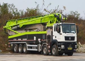China 180CBM/H 66m New Concrete Pump Truck , 5 Axle Truck With Dual Hydraulic Oil Tank wholesale
