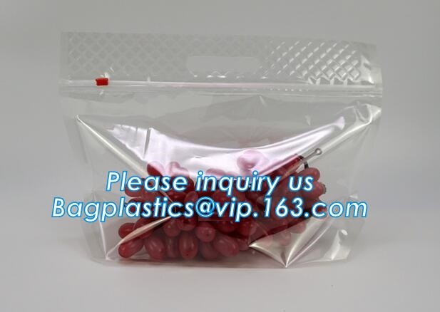 frosted reclosable zipper plastic bags with slider Zip lockkk, round bottom slider grape bag/table grape bag used in graper