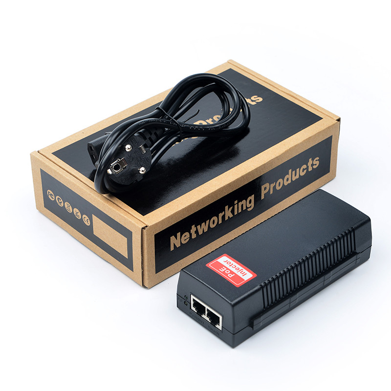 Gigabite 30W 60W POE Injector gigabit POE Power Supply Adapter Compatible W/T IEEE802.3at/af 0.625A for POE camera