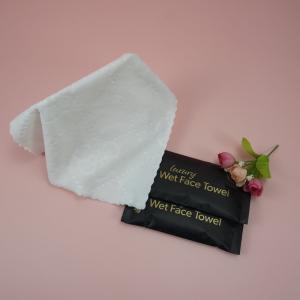China Restaurant Disposable Customized Design Individual Packing Embossed Microfiber Wet Towel wholesale