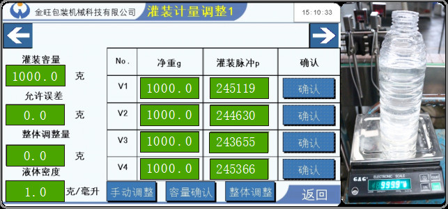 120bpm 4 Head Liquid Filling Machinery