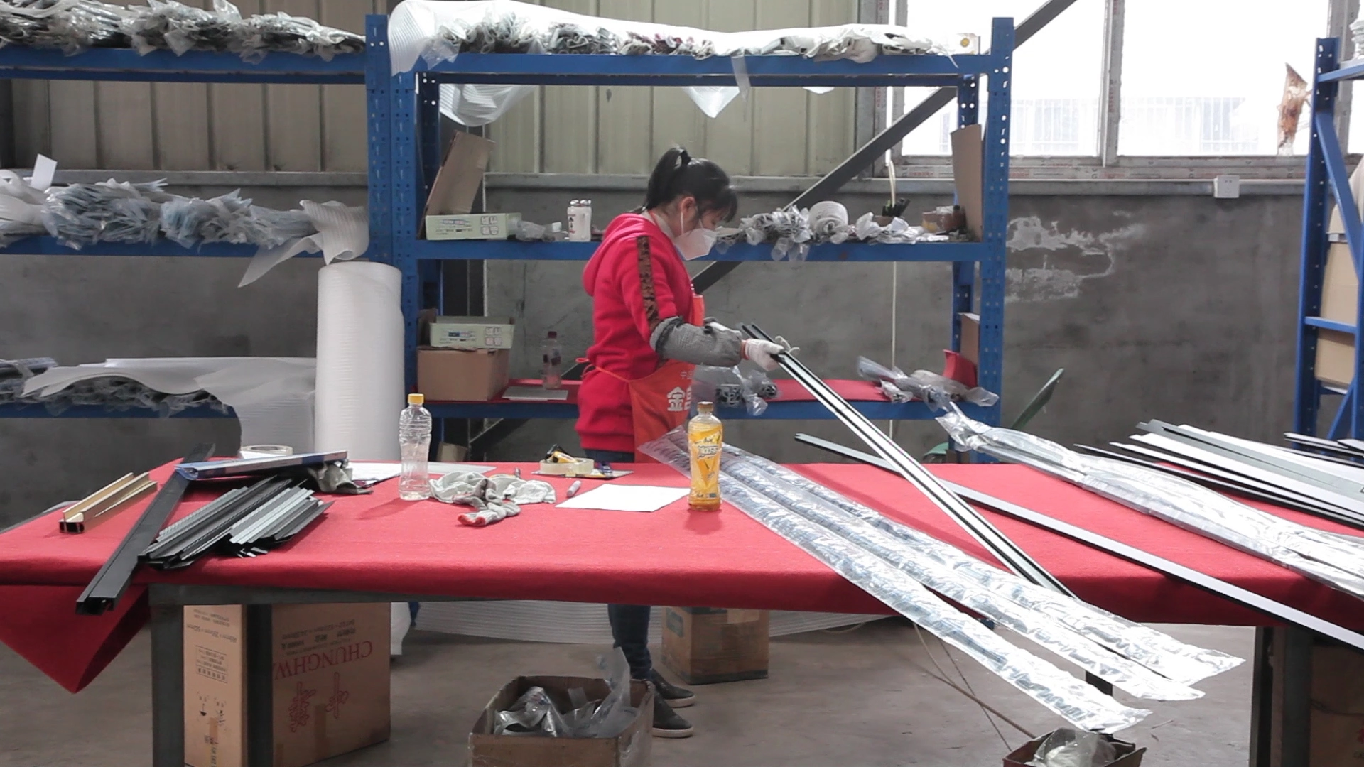 2700mm Aluminum Alloy Frame Profile Kitchen Door Frame For Glass Sliding Door