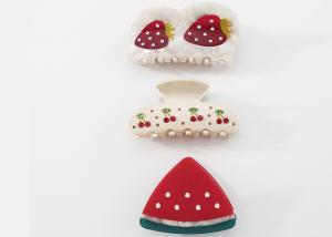 China Girls fruit hairpin strawberry watermelon cherry acetate resin grab clip shark clip accessories wholesale