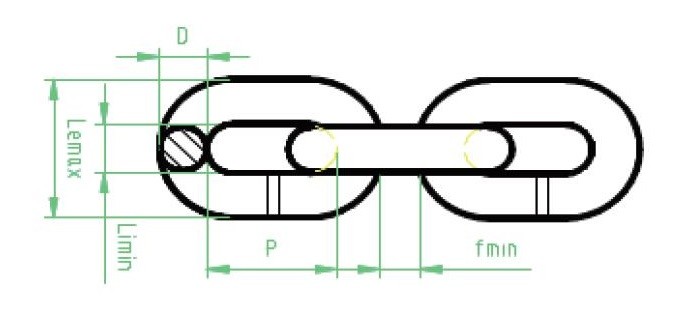 1" Heavy Duty Lifting Chains , Crane Lifting Chains