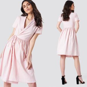 China 2018 New Arrivals Women Overlapped Midi Dress wholesale