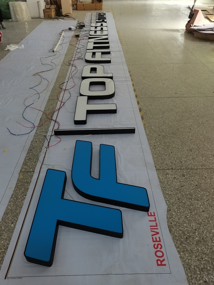 12mm-100mm 3D LED Letter Signs IP65 For Hospitals / Mall 50000 hours Lifetime