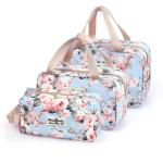 Personalised Printing Flower Design Beautiful Cosmetic Makeup Bag Set Fashion