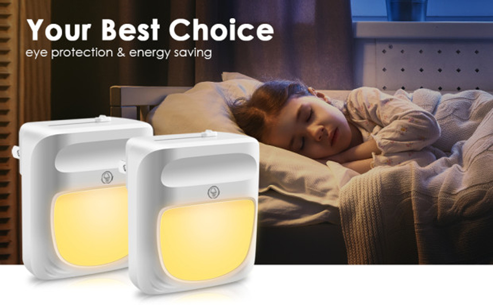 Plug in LED Night Lights - Night Lighting Lamp, Automatical Dusk to Dawn Photocell Sensor