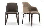 Leather Solid Wood Modern Dining Chair For Restaurant ZZ-ZC02B