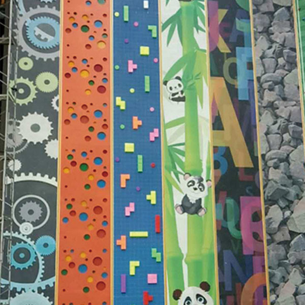 Artificial Backdrop Rock Climbing Wall Mixcolor PVC Material Pre Made