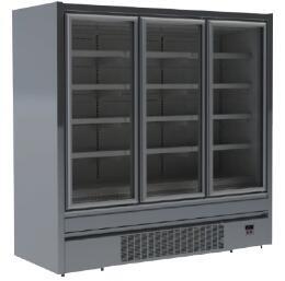 China 3 Door Upright Glass Door Freezer For Supermarket Refrigeration Plug In wholesale